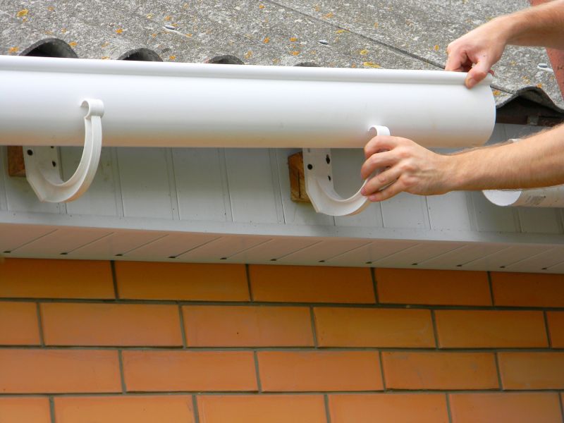 Gutter brackets securing the system
