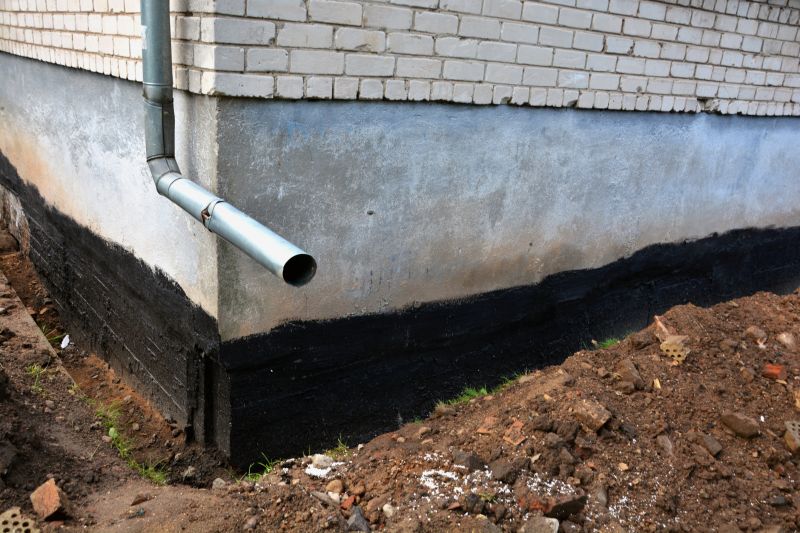 Securing downspouts to foundation